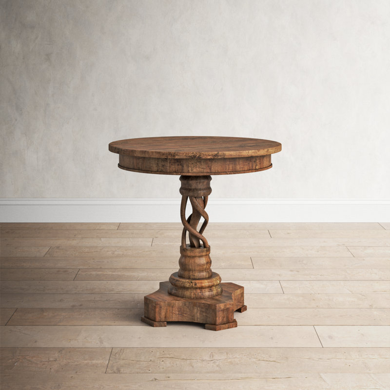 Birch Lane™ Corwith 30'' Tall Solid Wood Pedestal End Table & Reviews